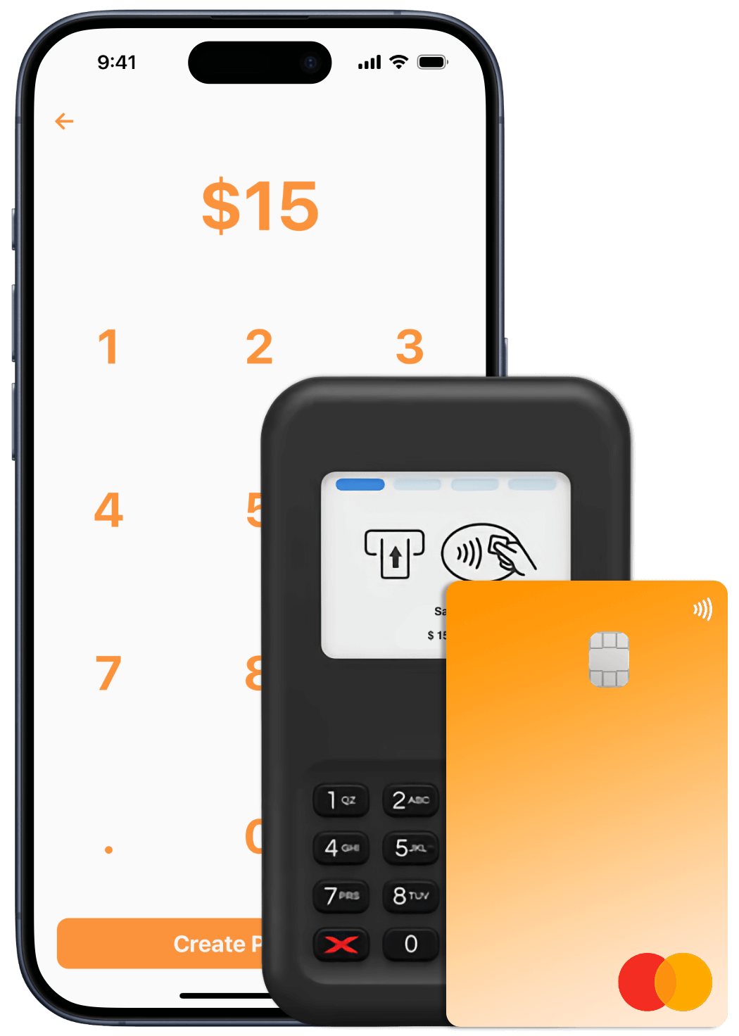 App screenshot and credit card
